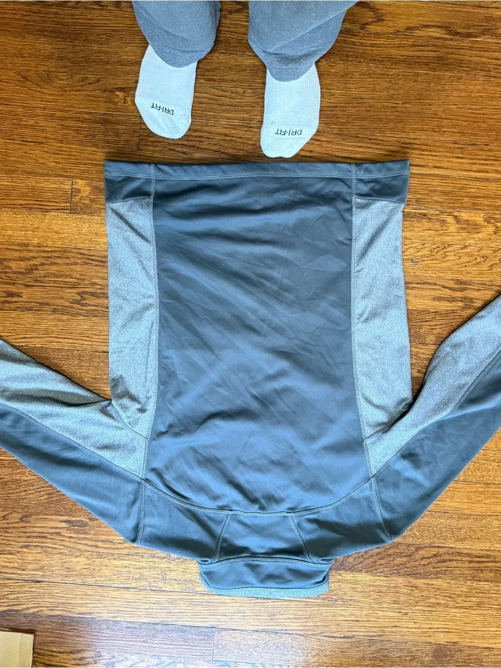 The North Face Gray Softshell Jacket with Orange Accents